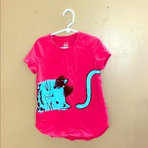 Wonder nation pink cat shirt.